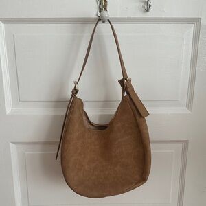 Fourth Studio Faux Suede Crescent Shoulder Bag